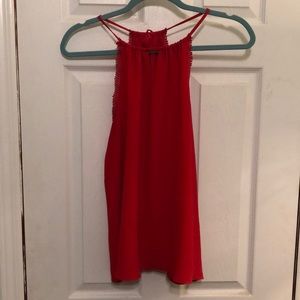 Red high neck tank Sz sm